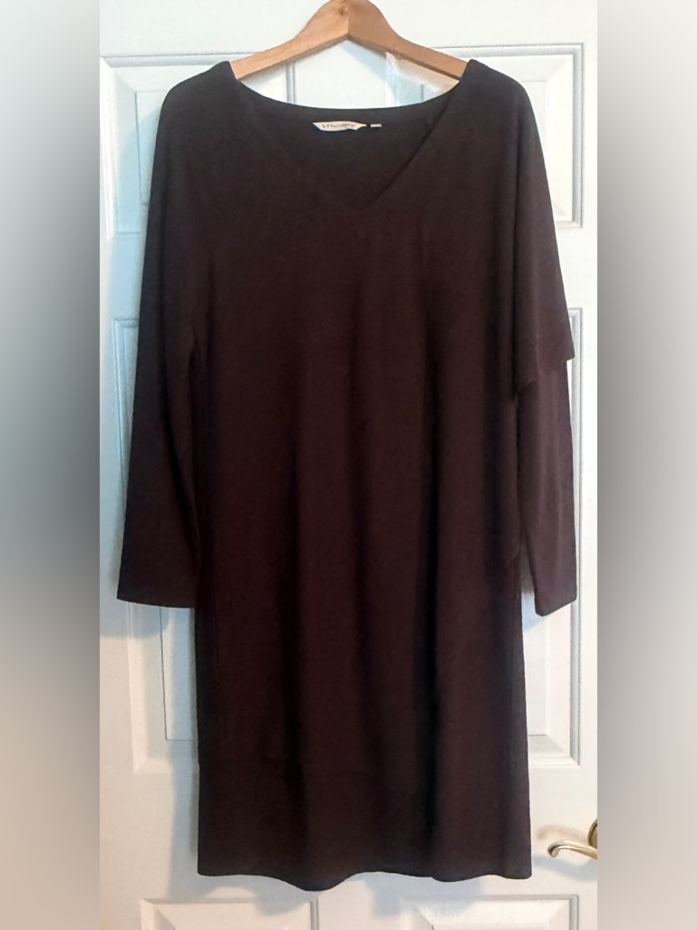 Soft Surroundings Deep Brown V Neck Dress Travel